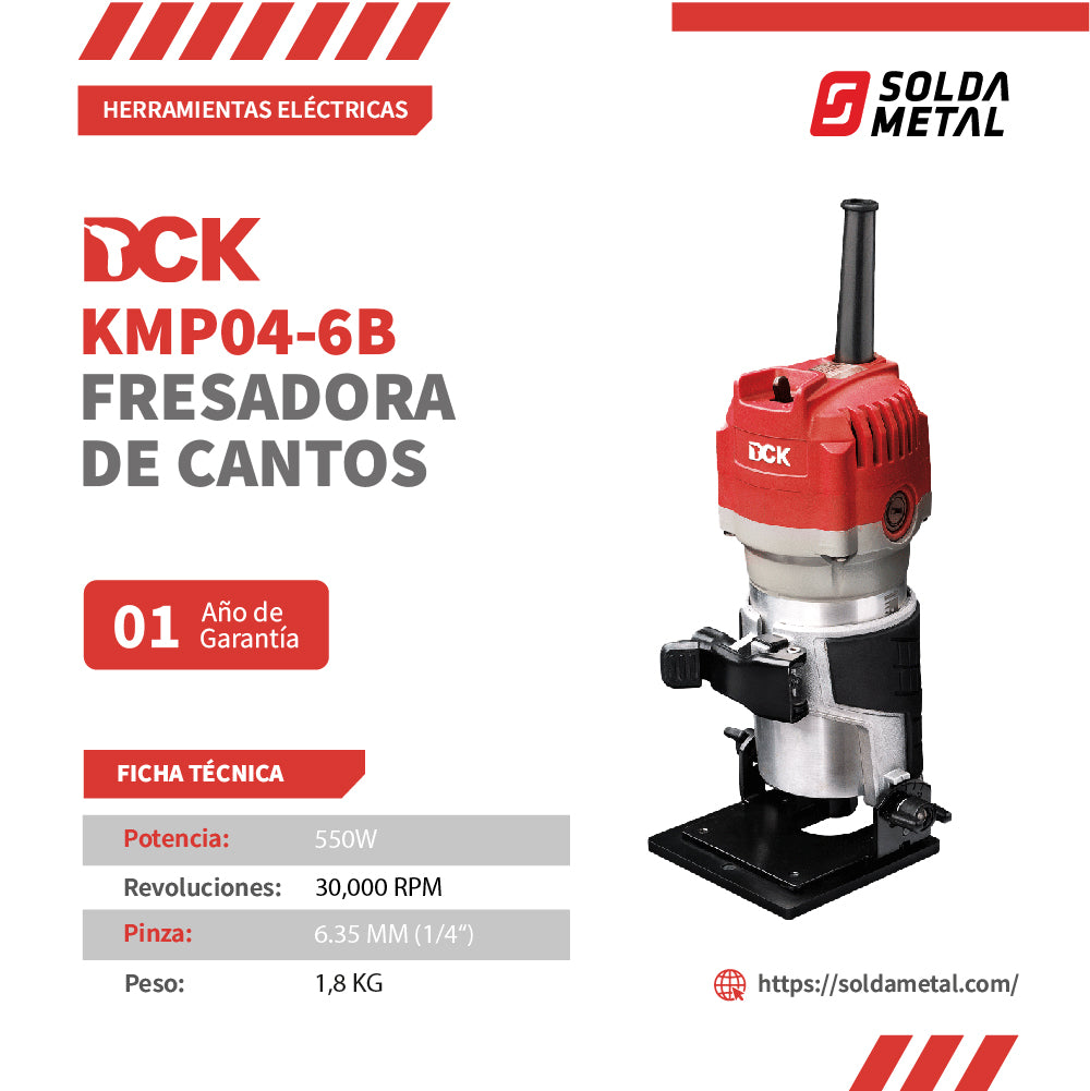 Fresadora de cantos 550W 1/4″ KMP04-6B- DCK
