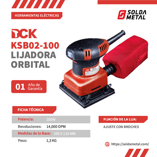 Lijadora Orbital 1/4 Pliego 200W KSB02-100- DCK
