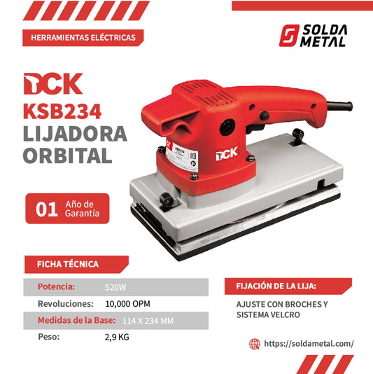 Lijadora orbital 1/2 Pliego 520W KSB234- DCK