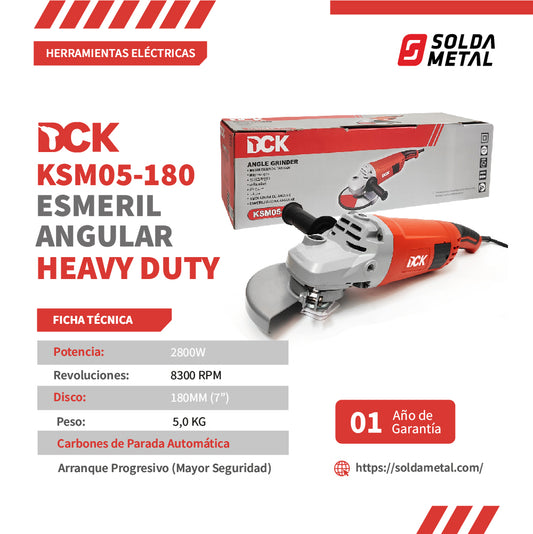 Esmeril Angular 7″ 2,800W – Heavy Duty KSM05-180 DCK