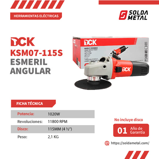 Esmeril Angular 4 1/2″ 1020W KSM07-115S- DCK