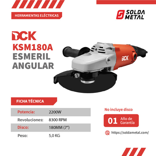 Esmeril angular 7″ 2200 W KSM180A- DCK