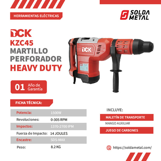 Rotomartillo Minero 1500W HEAVY DUTY – Minero KZC45 DCK